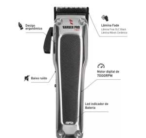 MQ Máquina De Corte Barber Pro Force Barber Bivolt 110v/220v - Imagem 3