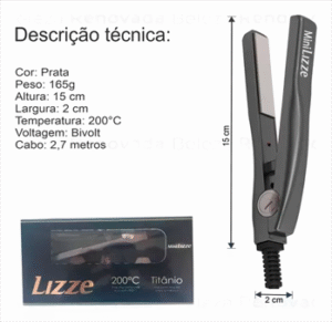 Lizze Mini Prancha Slim Bivolt 200°C Bivolt - Imagem 2