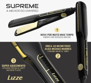 Lizze Supreme  Prancha Preta 127/220v - Imagem 2