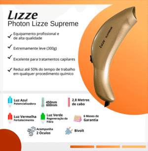 Lizze Laser Capilar Photon Supreme Tratamento Profissional - Imagem 4