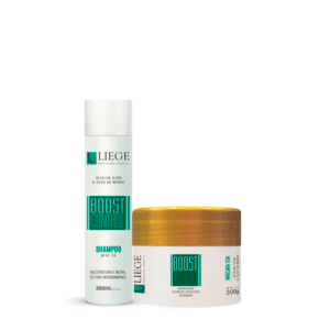 Liege Boost – Kit Reconstrução Capilar (Shampoo 300ml + Máscara 500g)
