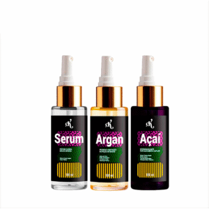 Dkes  Reparadores de pontas Açai, Argan e Serum kit 3 passos 100ml