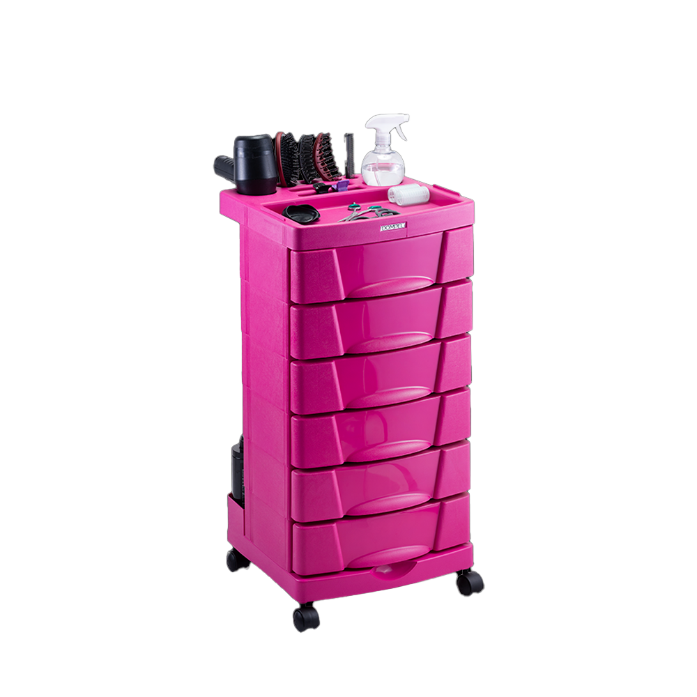 Carrinho Auxiliar Beauty – 6 Gavetas – Rosa - Imagem 5