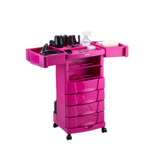 Carrinho Auxiliar Beauty – 6 Gavetas – Rosa