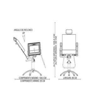Cadeira Square Branco Reclinável - Imagem 6
